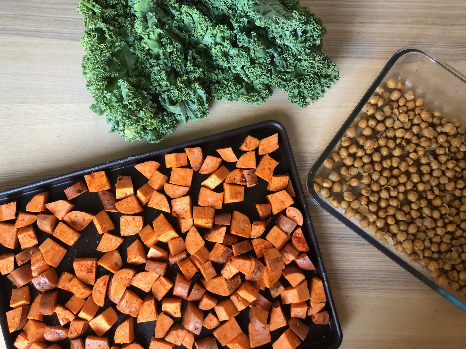 Kale Sweat Potatoes and ChickPeas